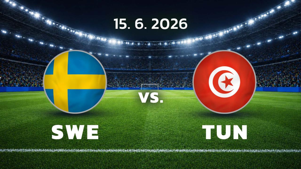 MS ve fotbale FIFA 2026: Švédsko - Tunisko